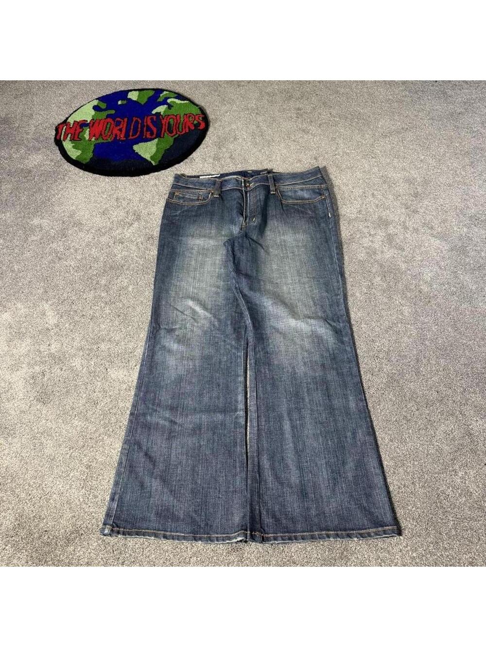 y2k vintage baggy david buffalo denim jeans